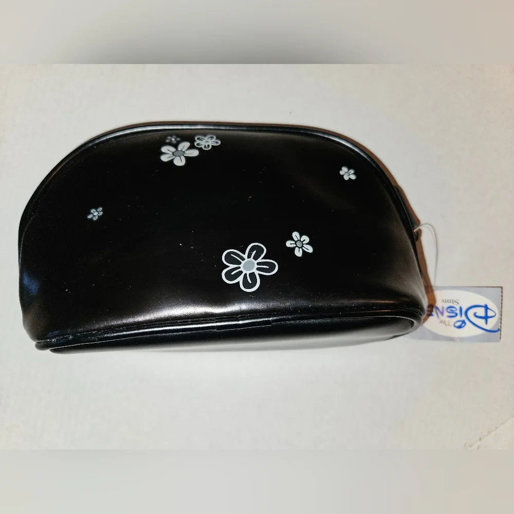 Disney Store Minnie Mouse Genuine Leather Cosmetic Case – Black & Red – NWT